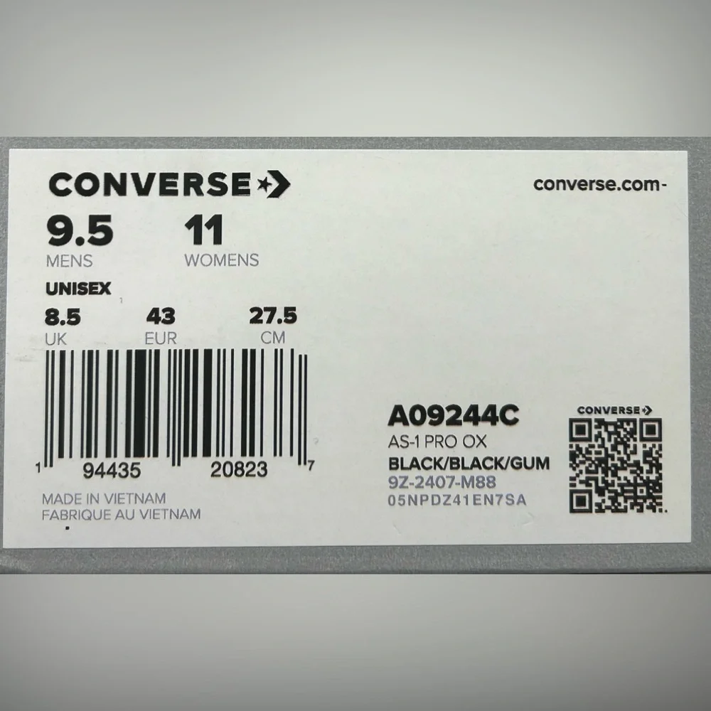 Converse AS-1 Pro Ox‎ Black Gum Shoes